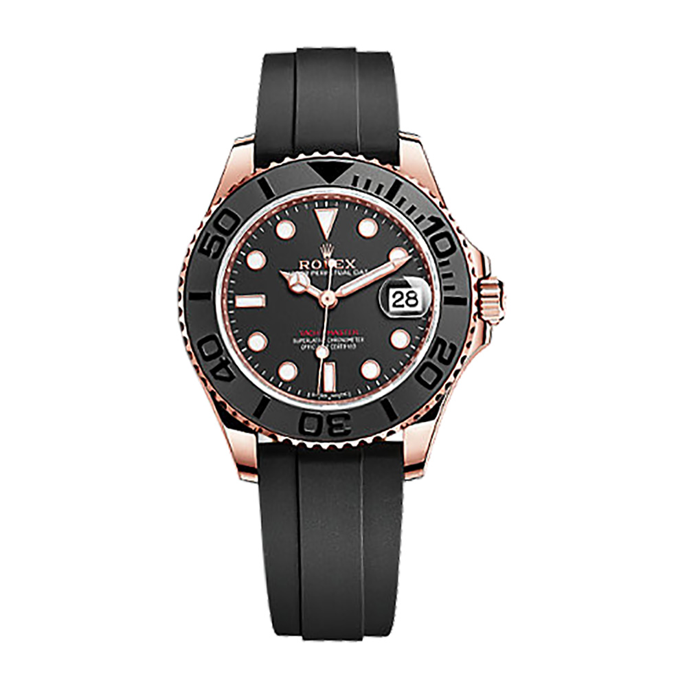 Yacht-Master 37 268655 Rose Gold Watch (Black)
