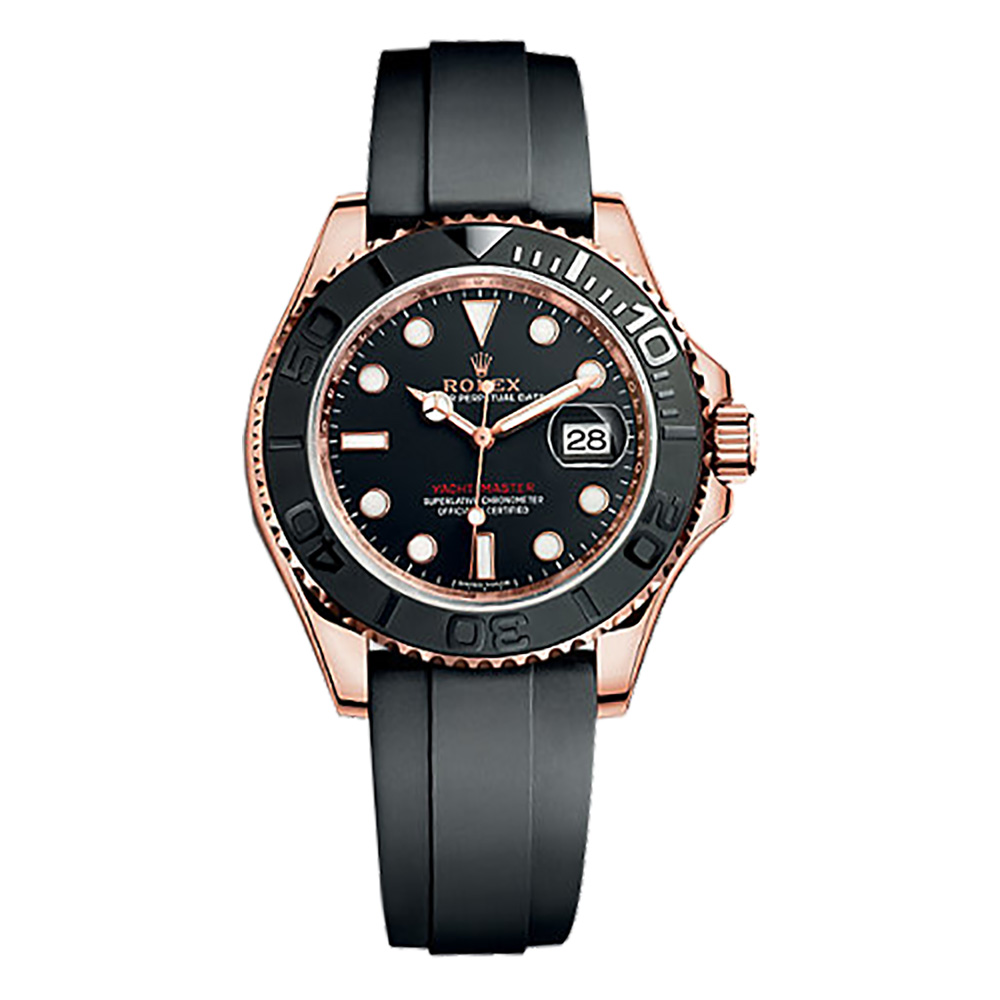 Yacht-Master 40 116655 Rose Gold Watch (Black)