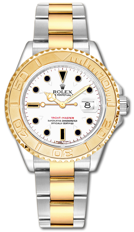 Yacht-Master 40 16623 Gold & Stainless Steel Watch (White)