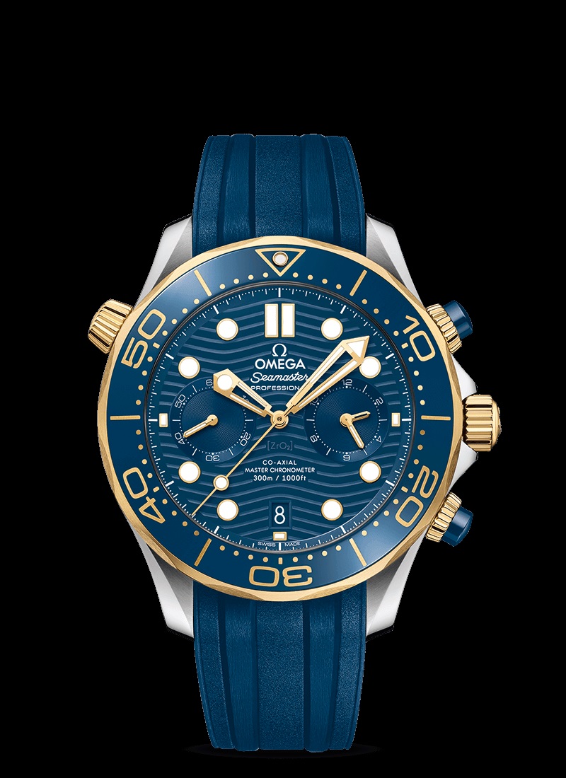 Seamaster Diver 300m CHRONOGRAPH yellow gold Blue 44mm